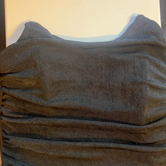 Fashion Nova black “All Ruched & Ready” Midi Dress Size Large - Picture 5 of 8